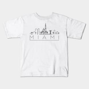 Miami Minimal Skyline Kids T-Shirt